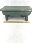Antique Cricket Footstool Old Square Nails Hand Made Green Paint 1880 Original 