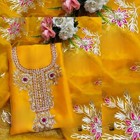 Indian Yellow Shalwar Kameez Women Punjabi Suits Wedding Party Pakistani Dress