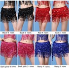 Belly Dance Hip Scarf Belt Wrap Tassel Sequin Waist Skirt Festival Rave Costume
