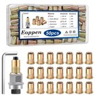 50pcs 1 4-20 Rivet Nuts With Tool Carbon Steel Threaded Insert Kit Furniture Car