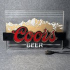 Vintage 1980 s 18  Coors Beer Lighted Bar Tavern Man Cave Sign W  Mountain Works