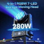 Eye Bee 280w Led Moving Head Stage Light Rgbw Dmx Beam Lighting Dj Disco Party