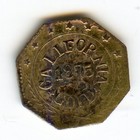 1875 1 4 California Gold   Eureka Type   Strange Pig