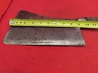 Vtg Foster Bros Cleaver Full Tang Carbon Steel   9  Blade Meat Cleaver Bbq Chop