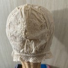 Antique Woman   s Lace Cap Bonnet Embroidery