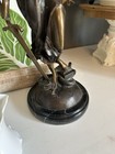 Hot Cast Bronze Sculpture Statue Lady Of Blind Justice Scales Sword Marble Base