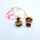 Vintage Plastic Bitten Apple   Pear Core Gumball Machine Necklaces Hong Kong