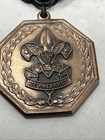 Boy Scouts Of America Bronze Medal Blue Ribbon Vintage 1940s Be Prepared Bsa