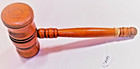Wooden Vtg Gavel   7 Oz   10-3 8  Lg  Head Length Is 4-1 2 X 2-1 16  Diameter