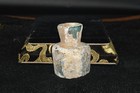 Extremely Rare Ancient Roman Glass Bottle Vessel With Iridescent Patina