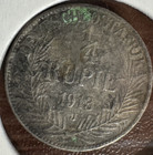 German East Africa 1913 J 1 4 Rupee No Tracking Sent Regular Mail