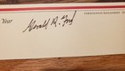  rare  1976 President Ford Signed Official White House Large Christmas Card Gift