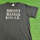 Rare Short Handed Goal Punk Band Black T-shirt Mens Size Large Vtg