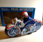 Motorcycle Toy Tin Friction Policeman Cycle Vintage Original Box Japan Retro Nos