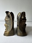 Vintage Colonial Virginia Hamilton Cast Brass 1776 Eagle Bookends Library Decor