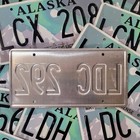 Alaska Artistic Design License Plate 1 Random Ak Embossed Northern Lights Tag