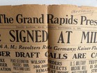 Antique Wwi Newspaper Grand Rapids Press Michigan 11 11 1918  War Truce Signed
