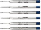 2 X Parker Quink Flow Ball Point Pen Bp Refill Blue Ink Fine Nib New   Free Ship