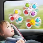 Baby Suction Spinner Bath Toy Montessori Rotating Sensory Toy For Toddlers Kids 
