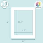 10 Pack 11x14 For 9x12 White Picture Mats Frame Mattes  Bevel Cut  Acid Free 