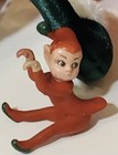 4 Christmas Dolls  Vintage Elf Pixie Hanging Climbing Hanger Figure Red Rubber P