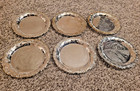Vintage Crea Design Silver Plated Drink 6 Coasters 3 3 4 