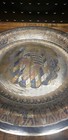 Antique Vintage Metal Plate Ancient Egypt Pharaoh And Hieroglyph From Cairo 1983