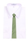 Boy s - Olive Green Solid Satin Necktie For School Weddings Formals - Nwt
