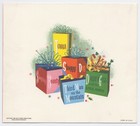 Walt Disney Productions Christmas Card Mickey  Sleeping Beauty  Very Fine  1958