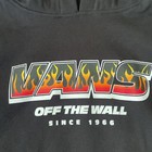 Vans Up In Flame Logo Pullover Black Hoodie Youth Size Medium New W Tags