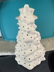 S1 - Large Snowman Holding Christmas Tree Ceramic Bisque Ready To Paint