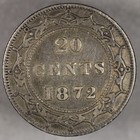 1872 H Newfoundland Silver 20 Cents