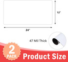 2 Pack Blank Magnets  24  X 12  Rounded Corners Magnetic Signs For Vehicles  Adv