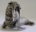 Superb Heavy 78g Silver Walrus Figure C1950 Animal Sea Creature