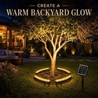 Outdoor Solar 24 Led Waterproof Palm Tree Ring Light Garden Yard