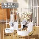 Automatic Rabbit Feeder And Water Dispenser Set 40oz Food Feeder 17oz Leak-pr   