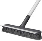 Floor Scrub Brush With Long Handle - Adjustable Handle 2 In 1 Scrape And Heav   