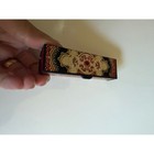 Vintage Italian Lipstick Case Gold Filigree Red Velvet Lining Mirror Made Italy