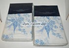2 Ralph Lauren Dauphine Blue Floral Birds King Shams New Archival Collection
