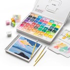 Himi Gouache Paint Set  56 Colors X 30g Jelly Cup Design  Portable Case