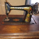 Rare Antique Early 1900 Vintage Singer Wooden Desk Sewing Machine Treadle