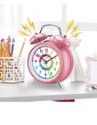 Peakeep Loud Analog Alarm Clock For Kids Learning Telling Time Teaching  4 5  