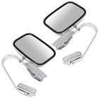 Pair Side View Manual Mirrors For 1980-1996 Ford F-series Stainless Steel