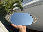 Vanity Silverplate Raised Oval Table Mirror Tray