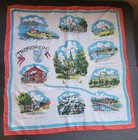 Vintage Souvenir Norway Silk Scarf 28x28 Trondheim