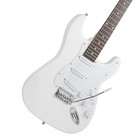 Open Box - 39  Full-size Electric Guitar Beginner Kit W  Gig Bag  White-white