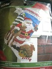 Bucilla Christmas Stocking Felt Applique Holiday Kit nordic Santa deer 86647 18 