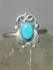 Turquoise Ring Southwest Pinky Floral Leaves Blossom Baby Children Women Girls  