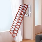 Orange 10 17ft Attic Ladder 12 Steps Loft Stairs Wall Mounted Folding Ladder Usa