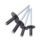 100pcs Pack 3 16  X 1 2  Black Large Flange Pop Blind Rivets large Head Alumi   